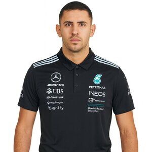 Racing Team Polo Shirt F1 Mercedes Petronas Style 2XL Black Motorsport